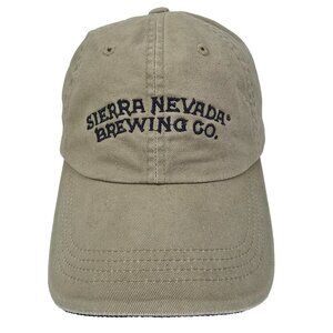 Sierra Nevada Brewing Co Beer Hat Khaki Beige Dad Cap Adjustable Strap OSFM